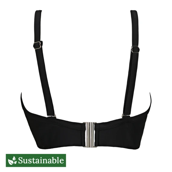 Plain Longline Bikini Oberteil – Bild 2