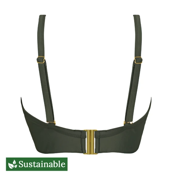 Plain Longline Bikini Oberteil – Bild 2