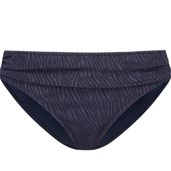 Midnight Zebra Bikini Hose Mit Plissee Falten