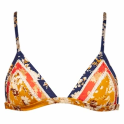 Patchwork Florals Triangle Bikini Oberteil